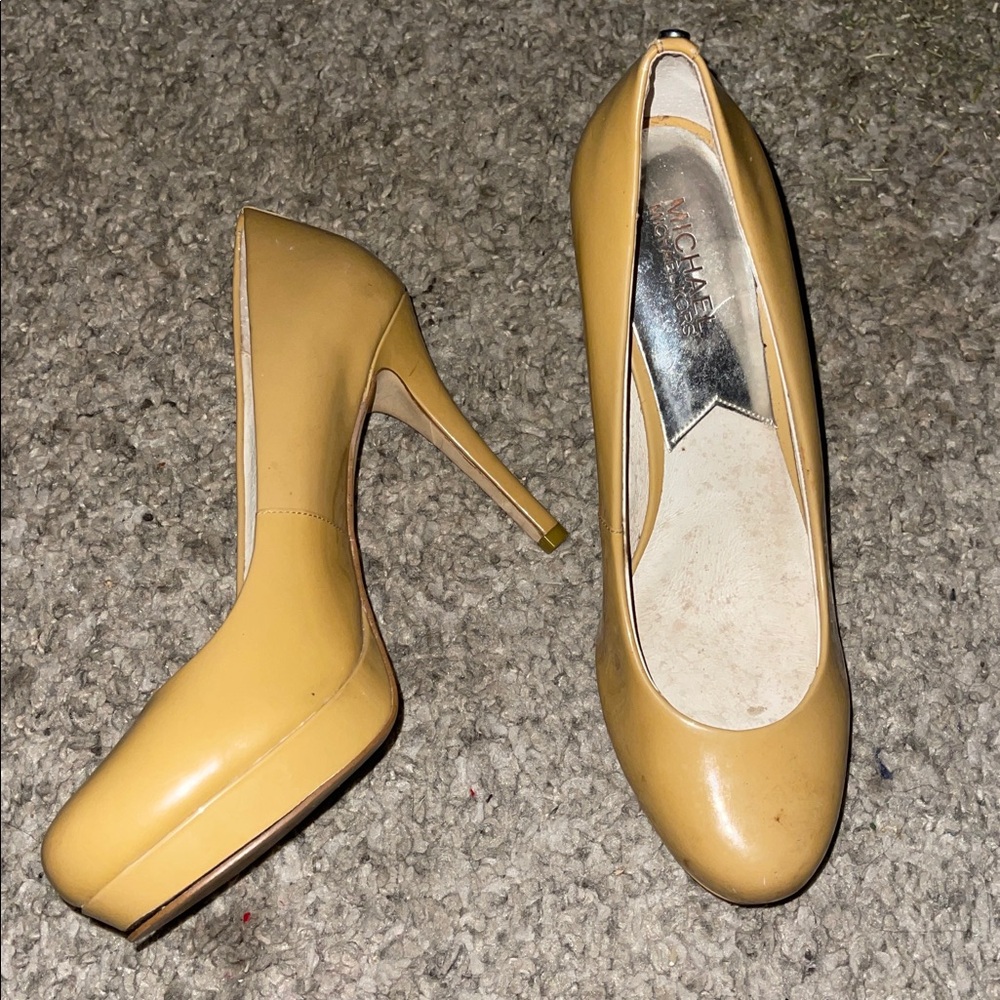 Michael Kors Tan Platform Heels